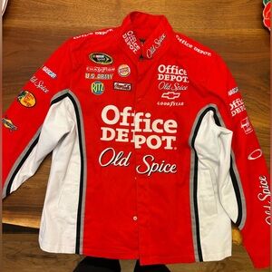 Chase NASCAR Tony Stewart #14 Office Depot Red Racing Jacket Women XL Vintage